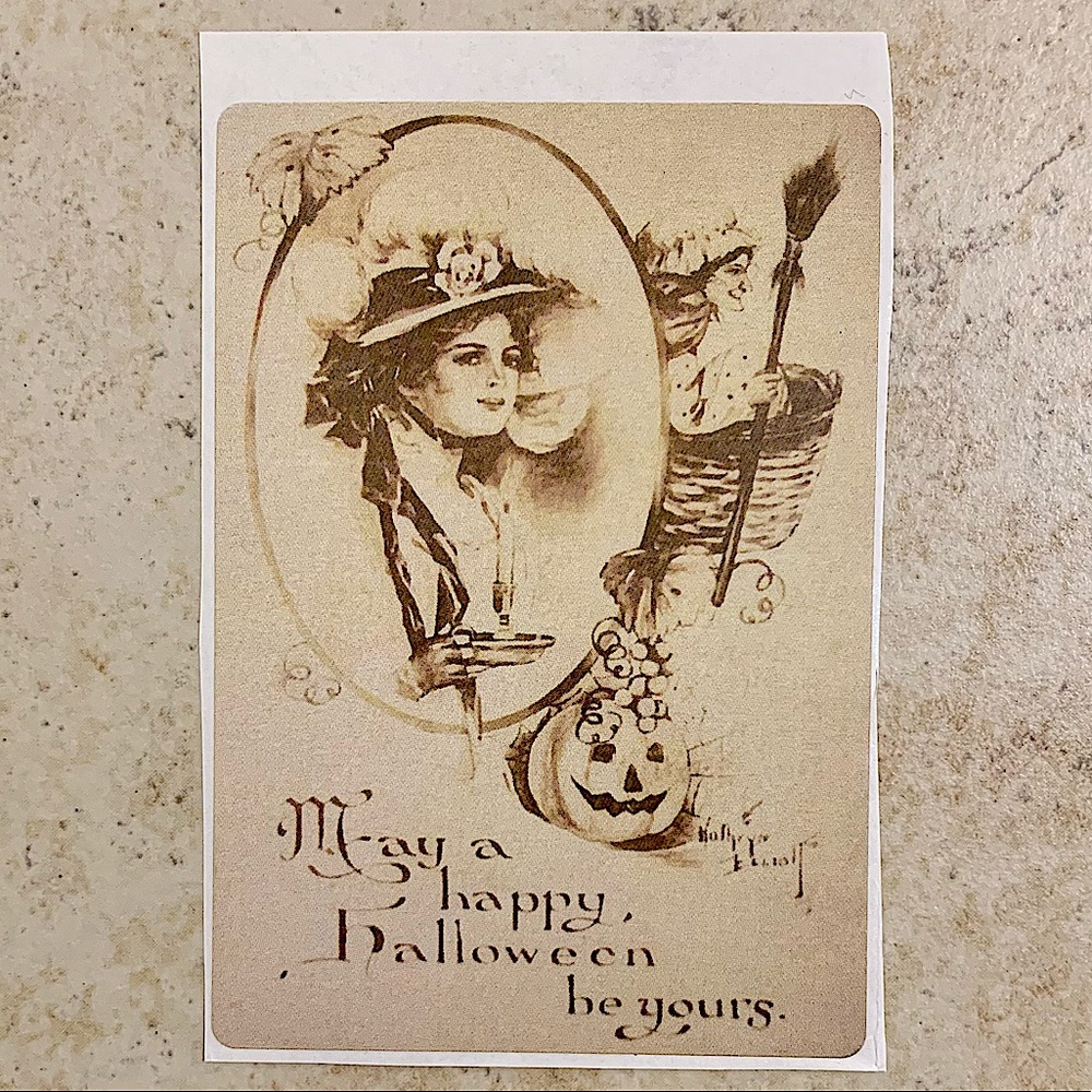 6/$12 🎃 Vintage Halloween Postcard Sticker
